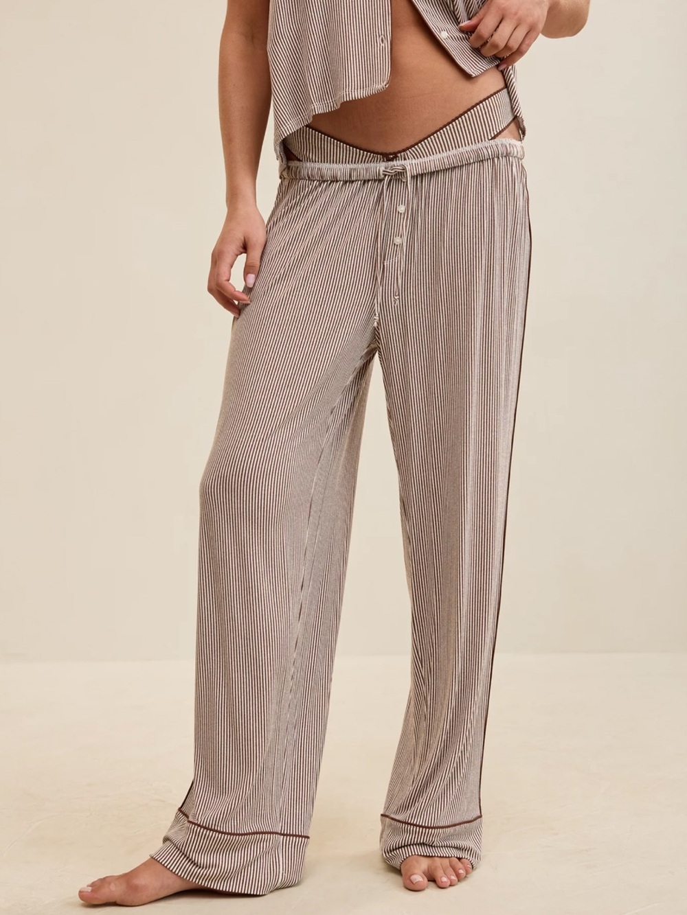 OVERSLEPT by Aerie Real Soft® Piping PJ Pant Brand New (NWT) - Universe XL SHORT - Picture 5 of 8